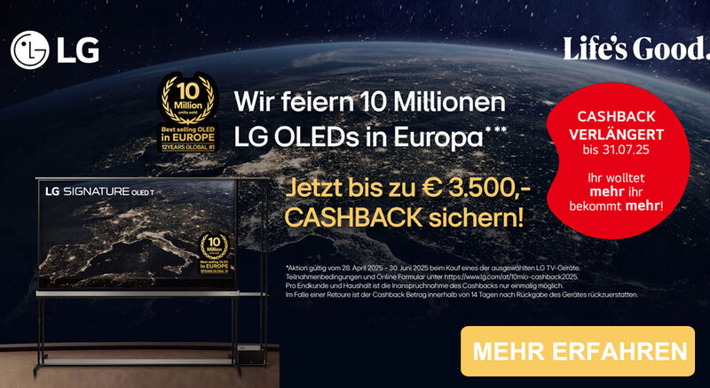 Verlängert! LG: 10 Mio OLEDS in Europa Cashback
