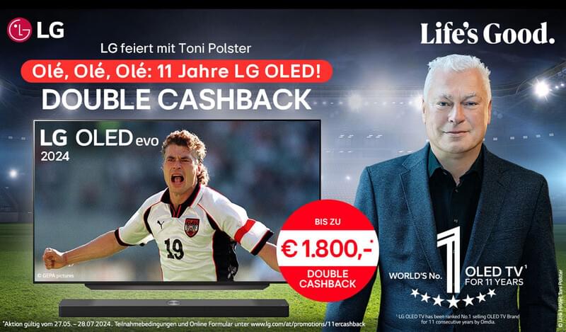 LG: Bis zu € 1.800 Double Cashback