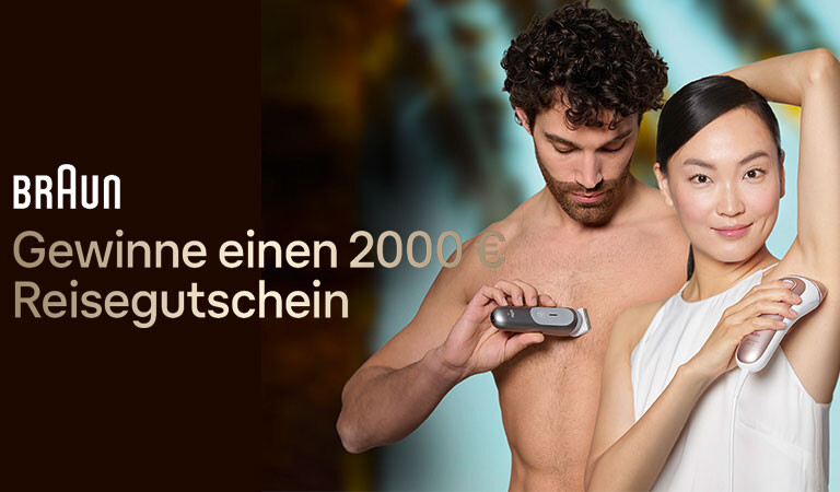 Braun: Reisegutscheine im Wert von € 2.000 gewinnen