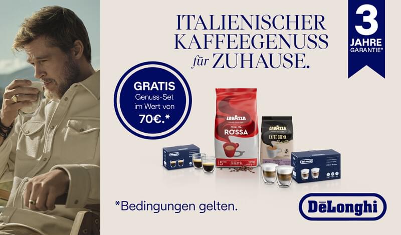 De'Longhi mit exklusiven Genuss-Set