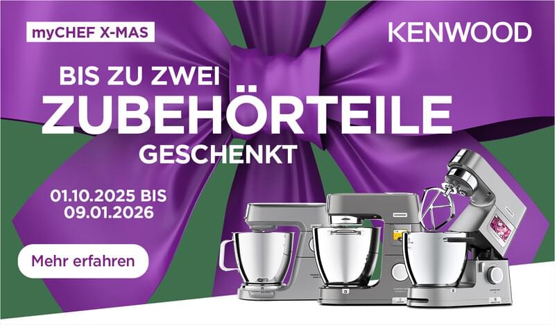 Kenwood myChef Küchenmaschine - bis zu 2 Zubehörteile gratis