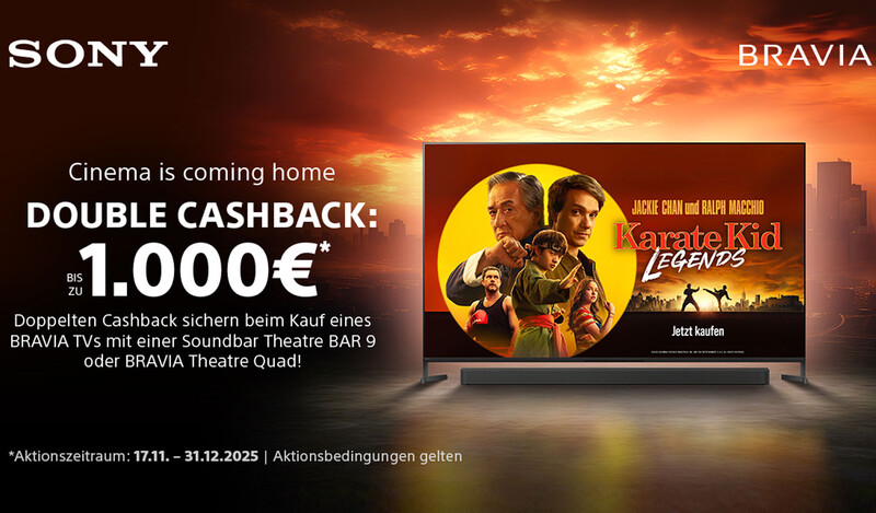 Sony: Bis zu € 1.000 Double Cashback
