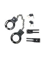 BE COOL Handschellenschloss - robust, mit flexiblen Zwischenglieder, 6 Schlüssel - schwarz