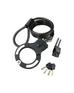 BE COOL Handschellenschloss Lite - mit 8×1000mm Sicherungskabel, 3 Schlüssel - schwarz