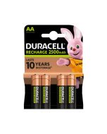 Duracell Akku AA 2.500mAh B4 wiederaufladbar - 2.500mAh, Mignon Blister 4 - 4er Pack