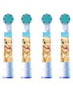 Oral-B Kids König der Löwen 4er Pack - Ersatz-Zahnbürsten / Aufsteckbürsten ab 3 Jahren