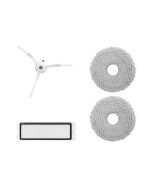 Roborock Universal Accessories Kit für Qrevo Serie - Set besteht aus: 2x Wischmopp, 1x HEPA Filter, 1 x Seitenbürste weiß