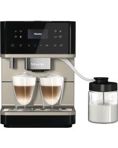 Miele Kaffeevollautomaten CM 6360         MilkPerfection Obsidianschwarz CleanSteelMetallic