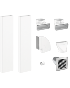 Miele DFKS-AR Flachkanal-Set Abluft für KMDA 7272 / 7473 / 7676 / 7876