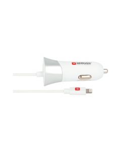 Skross USB Car Charger Apple Lightning Connector - weiß