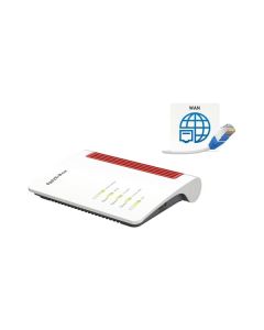 AVM FRITZ!Box 4050 - WLAN-Router (max. 2.400 Mbit/s) - weiß-rot