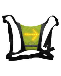 BE COOL Softpocket mit LED-Signalelement - Weste mit LED-Signalelement mit Richtungsanzeige - gelb-grau