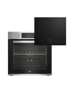 Beko BBSM12340X - Einbau-Backofen-Set mit Induktion - Edelstahl