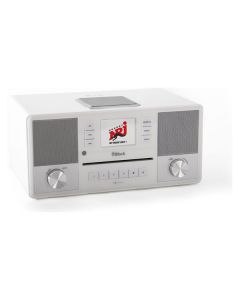 Block Aurora - CD-Internetradio/DAB+/FM mit Bluetooth, USB, Spotify Connect, Wireless Charging - weiß