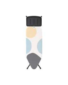 Brabantia "Solide" PerfectFlow Größe C - Bügeltisch mit Dampfstationsablage - Dekor "Spring Bubbles"