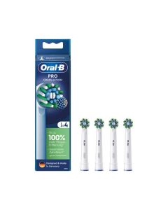 Braun Oral-B Pro Cross Action 4er - Ersatz-Zahnbürsten/Aufsteckbürsten - weiß