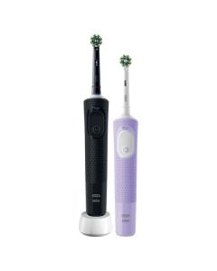 Braun Oral-B Vitality Pro D103 Black Lilac Violet - elektrische Zahnbürste mit 2. Handteil - Violett Schwarz