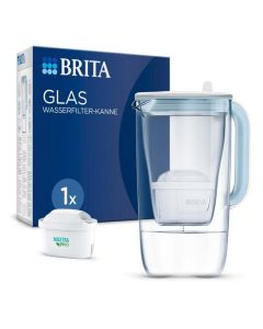 BRITA Glas Kanne Model One - Tischwasserfilter 2,5l inkl. MAXTRA PRO ALL-IN-1 - weiß