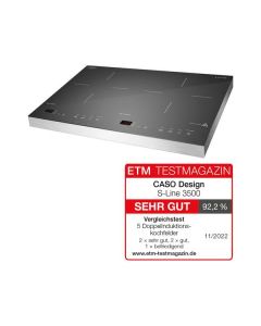 Caso S-Line 3500 - Einzel-Induktionskochplatte - schwarz-edelstahl