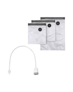Caso Zip-Adapter Set - Adapter Set inkl. Zip-Bags, Adapter & Vakuumschlauch - transparent-weiß