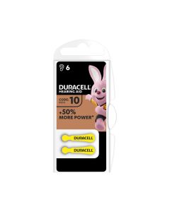 Duracell Easy Tab 10 (PR70) B6 - Hörgerätebatterie, Blister 6 - 6er Pack