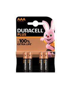Duracell Plus AAA (MN2400/LR03) K4 - Micro Batterien Blister 4 - 4er Pack