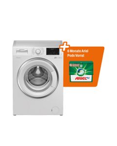 elektrabregenz WAFS72446 + Ariel All-in-1 Pods - Waschmaschine 7 kg inkl. 98 Waschmittel-Pods - weiß