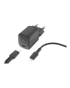 Fresh 'n Rebel Stecker-Ladegerät USB-C 45W - inkl. Apple Lightning Kabel 2 m - grau