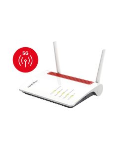 FRITZ!Box 6850 5G INT. - LTE-Modem, WLAN-Router & IP-Telefonanlage - weiß-rot