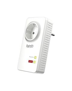 FRITZ!Powerline 1220 inkl. Steckdose - Netzwerk-Erweiterung über Stromleitung (1200 Mbit/s) - weiß-rot