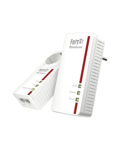 FRITZ!Powerline 1260 WLAN SET inkl. Steckdose - weiß-rot - produkt