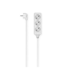 Hama 3-fach Verteiler mit erhöhtem Berührungsschutz - Steckdosenleiste mit Schuko-Stecker - 1.4m Kabel, 3x1.5mm² Ader-Querschnitt - weiß