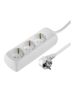 Hama 3-fach Verteiler mit erhöhtem Berührungsschutz - Steckdosenleiste mit Schuko-Stecker - 1.4m Kabel, 3x1.5mm² Ader-Querschnitt - weiß