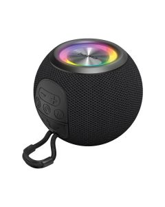 Hama Ball Shape Speaker - Bluetooth-Speaker mit 5 Licht-Modi - schwarz