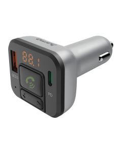 Hama FM-Transmitter mit Bluetooth und Freisprecheinrichtung - FM-Transmitter für Zigarettenanzünder - schwarz-silber