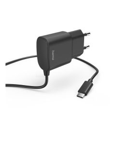 Hama Ladegerät USB-C 1m Kabel - USB-C Stecker-Ladegerät, 12W, 1m Kabel - schwarz