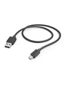 Hama USB-A-micro-USB-Kabel 1m - Sync- & Ladekabel USB-A micro-USB, 1 Meter - schwarz