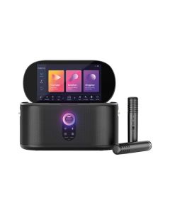 Ikarao Shell S1 - tragbare Karaoke-Maschine m. 10.1" Screen und 2 Mikrofonen - schwarz