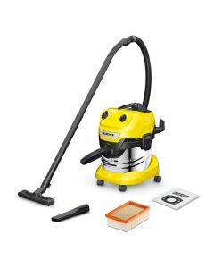 Kärcher WD 4 S V-20/5/22 - Mehrzwecksauger Nass-/Trockensauger mit 20 Liter - gelb-schwarz