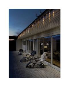 LED Eiszapfen Vorhang 16 Zapfen 2746-102 24 - Bernstein