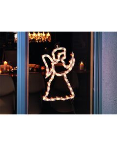 LED Fenstersilhouette Engel 2173-010 - 50 LEDs - warmweiß