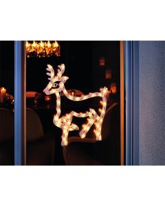 LED Fenstersilhouette Rentier 2174-010 - 50 LEDs - warmweiß