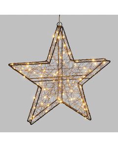 LED Stern braun/kupferf. 46924 - 80 LEDs - warmweiß