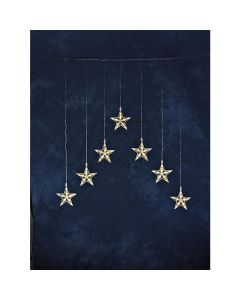 LED Vorhang mit 7 Sternen 1243-103 - 35 LEDs - warmweiß