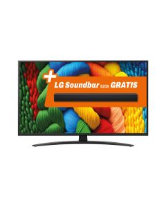 LG 43NANO81A6A + LG S20A - Ultra HD HDR NANO-TV 43" (108 cm) + Soundbar - schwarz