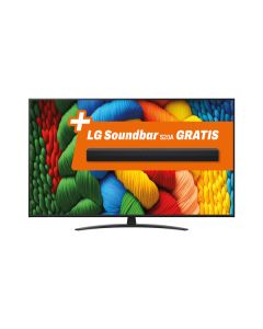 LG 75NANO81A6A + LG S20A - Ultra HD HDR NANO-TV 75" (189 cm) + Soundbar - schwarz