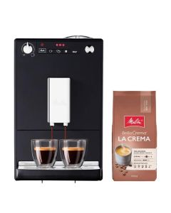 Melitta Caffeo Solo + 1kg Kaffee - Kaffeevollautomat + Kaffee "Bella Crema" - schwarz