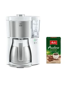 Melitta Look V Perfection Therm + 500g Kaffee - Kaffeemaschine + Kaffee "Auslese Klassisch" - weiß