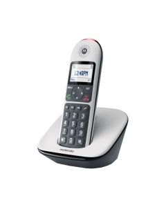 Motorola CD5001 DECT - Großtasten-Schnurlostelefon - grau-weiß