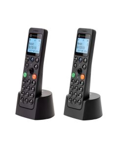 Motorola DOT202 DECT Twin - Schnurlostelefon + zweites Mobilteil - schwarz